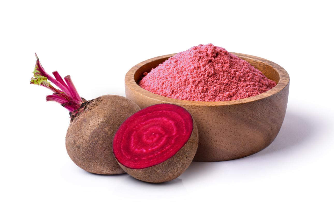 Beetroot powder in bowl